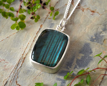 45ct Labradorite Necklace In Sterling Silver, 5 of 5