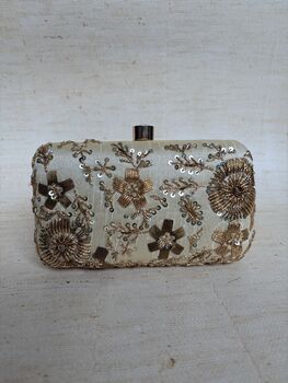Light Gold Rectangular Clutch, 4 of 9