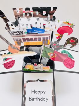 Lisbon/Portugal Themed 3D Birthday Card, 2 of 6