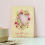 Personalised Wooden Mothers Day Card With Pink Flowers, thumbnail 2 of 3