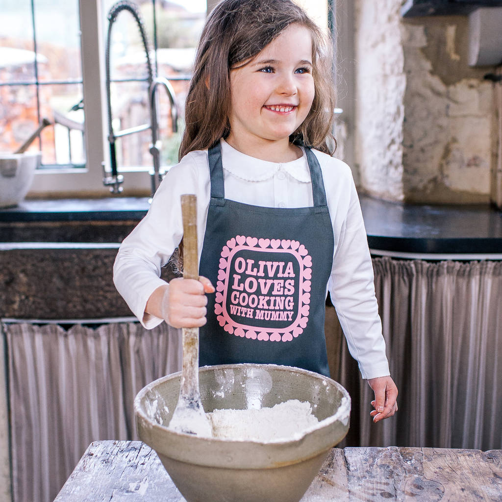 Personalised Cooking With You Kids Apron, 1 of 5
