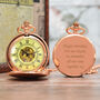 Roman Rose Gold Personalised Pocket Watch Gift, thumbnail 1 of 3