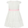 Grace Embroidered Cotton Flower Girls Dress, White, thumbnail 3 of 5