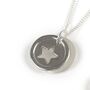 Sterling Silver Double Disc Lucky Star Necklace For Mum, thumbnail 1 of 3
