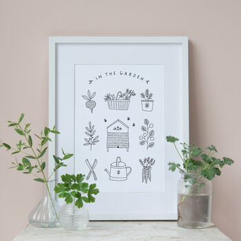 Hand Drawn In The Garden Print, 2 of 4