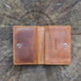 Personalised Tan Leather Card Holder – Slim Rfid Wallet, thumbnail 4 of 9