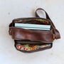 Leather Pocket Shoulder Bag, Distressed Brown, thumbnail 5 of 6