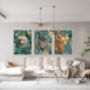 Tiger And Gold Jungle With Sunglasses Wall Art Print, thumbnail 4 of 7
