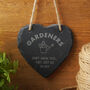 The Potting Shed 'Gardeners Don't Grow Old They Just Go To Pot' Slate Heart Hanger, thumbnail 1 of 2