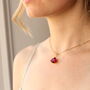Art Deco Ruby Red Necklace Pendant, thumbnail 2 of 6