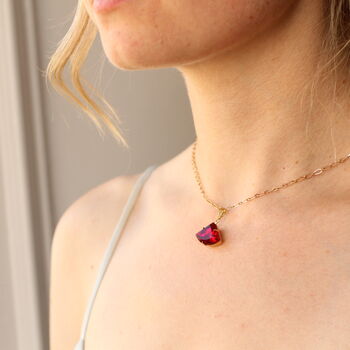 Art Deco Ruby Red Necklace Pendant, 2 of 6