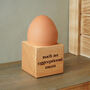 Loft 'Such An Eggceptional Mum' Oak Egg Cup In Gift Box | Breakfast | Homeware | Kitchenware, thumbnail 1 of 2