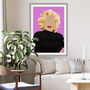 Pink Faceless Marilyn Monroe Portrait Wall Art Print, thumbnail 1 of 4