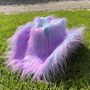 Lilac And Blue Two Tone Fluffy Cowboy Hat, thumbnail 2 of 9
