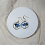Forget Me Not And Butterfly Earrings, thumbnail 2 of 3