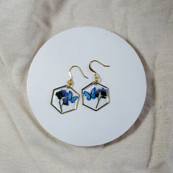 Forget Me Not And Butterfly Earrings, 2 of 3