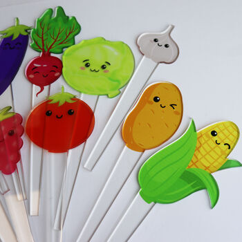 Set Of 12 Cute Veg And Fruit Plant Markers, 7 of 10