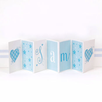 Personalised Boy's Name Banner Card, 6 of 7