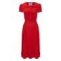 Dorothy Dress In Lipstick Red 1940s Vintage Style, thumbnail 1 of 2