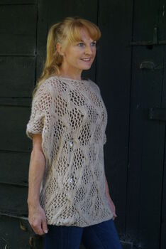 Ophelia Lace And Cable Top Knitting Kit, 4 of 8