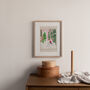Ski Snowy Scene Art Print Winter Sports Poster, thumbnail 7 of 9
