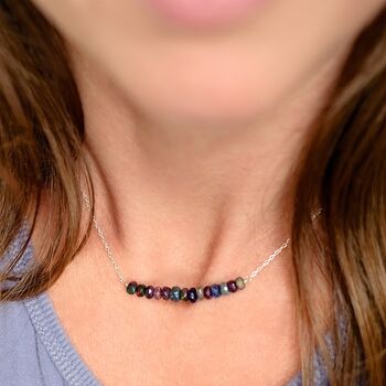 Real Black Opal Necklace, 8 of 10