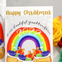 Personalised Rainbow Granddaughter Christmas Card, thumbnail 6 of 11