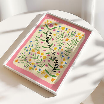 Bloom And Grow Boho Flower Print, 9 of 12