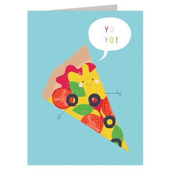 Mini Pizza Greetings Card, 3 of 4