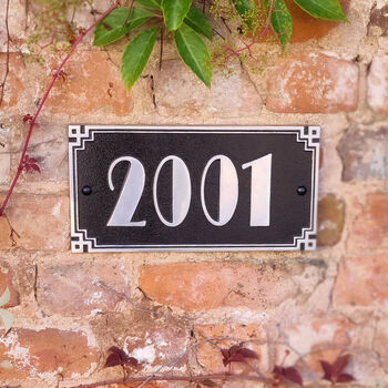 Personalised Cubic Art Deco House Address Bespoke Plaque, 4 of 4