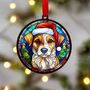 Jack Russell In Santa Hat Suncatcher Decoration, thumbnail 5 of 6