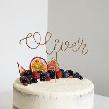 Personalised Name Wire Cake Topper, 6 of 11