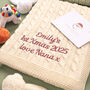 Personalised Baby’s First Christmas Blanket – Cosy Knit, thumbnail 1 of 12