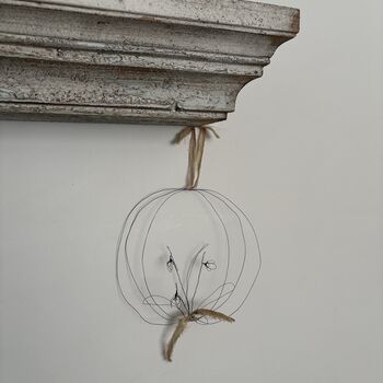 Handmade Wire Oval Snowdrop Wreath, 9 of 10
