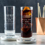 Personalised Christmas Rum Highball Glass For Him, thumbnail 1 of 3