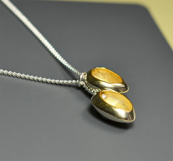 'Hidden Treasure' Silver Double Pendant Necklace, 6 of 11
