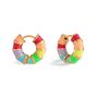 Pastel Rainbow Enamel Hoop Earrings, thumbnail 1 of 2