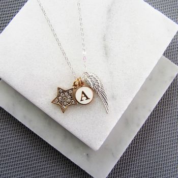 Star Angel Wing Necklace Gift, 3 of 3