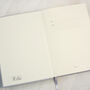 Personalised A5 Typographic Notebook Black And White, thumbnail 6 of 8