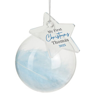 Baby Boy's 1st Christmas Bauble, 4 of 4