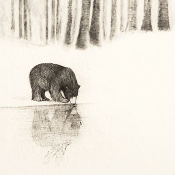 Bear Reflection Children's Illustration Print, 2 of 2