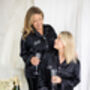 Personalised Black Satin Long Sleeve Pyjama Set, thumbnail 8 of 8