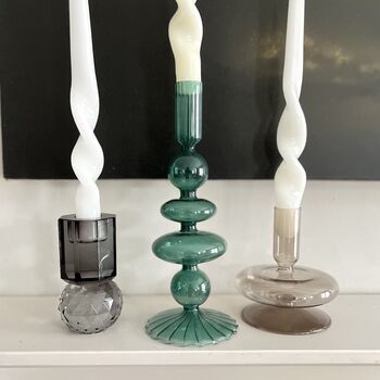 Glass Candlesticks In Assorted Colours, 6 of 9