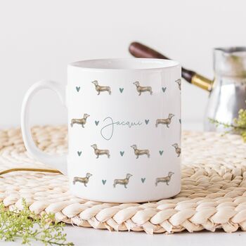 Personalised Dachshund Mug For Sausage Dog Mum, 3 of 4