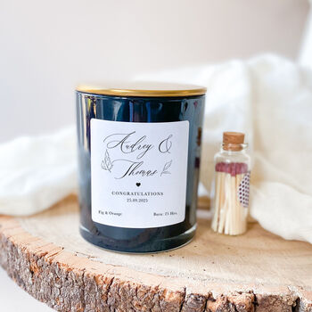 Personalised Wedding Candle – Modern Couple Keepsake Gift, 2 of 10