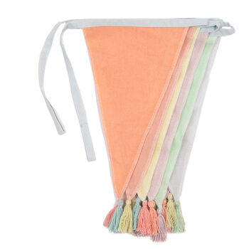 Pastel Cotton Fabric Bunting, 3m, 2 of 6