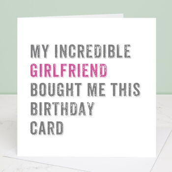 Personalised From Your Girlfriend Birthday Card, 4 of 4