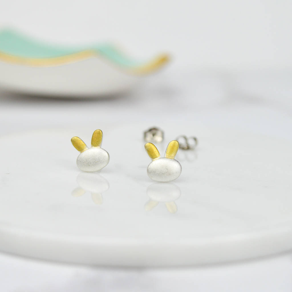 Bunny Stud Earrings By Peony Love