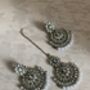 Indian Jewellery Silver Plated Kundan And Pearl Set, thumbnail 4 of 8