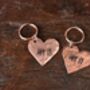 7th Anniversary Solid Copper Heart Keyring, thumbnail 5 of 9